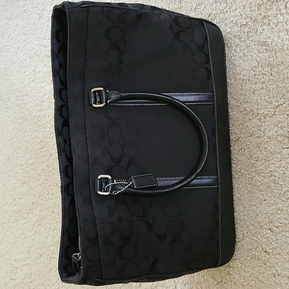 Coach vintage logo print briefcase tote